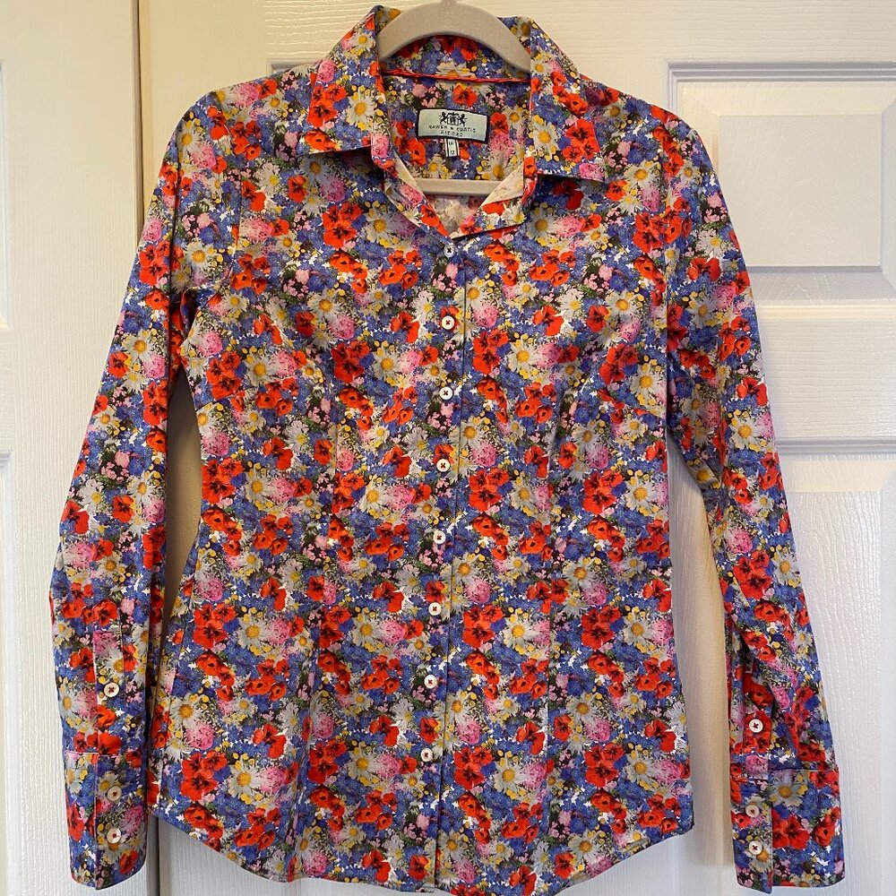 Hawes & Curtis Fitted Floral Bright Button Down Shirt - NWOT - Medium